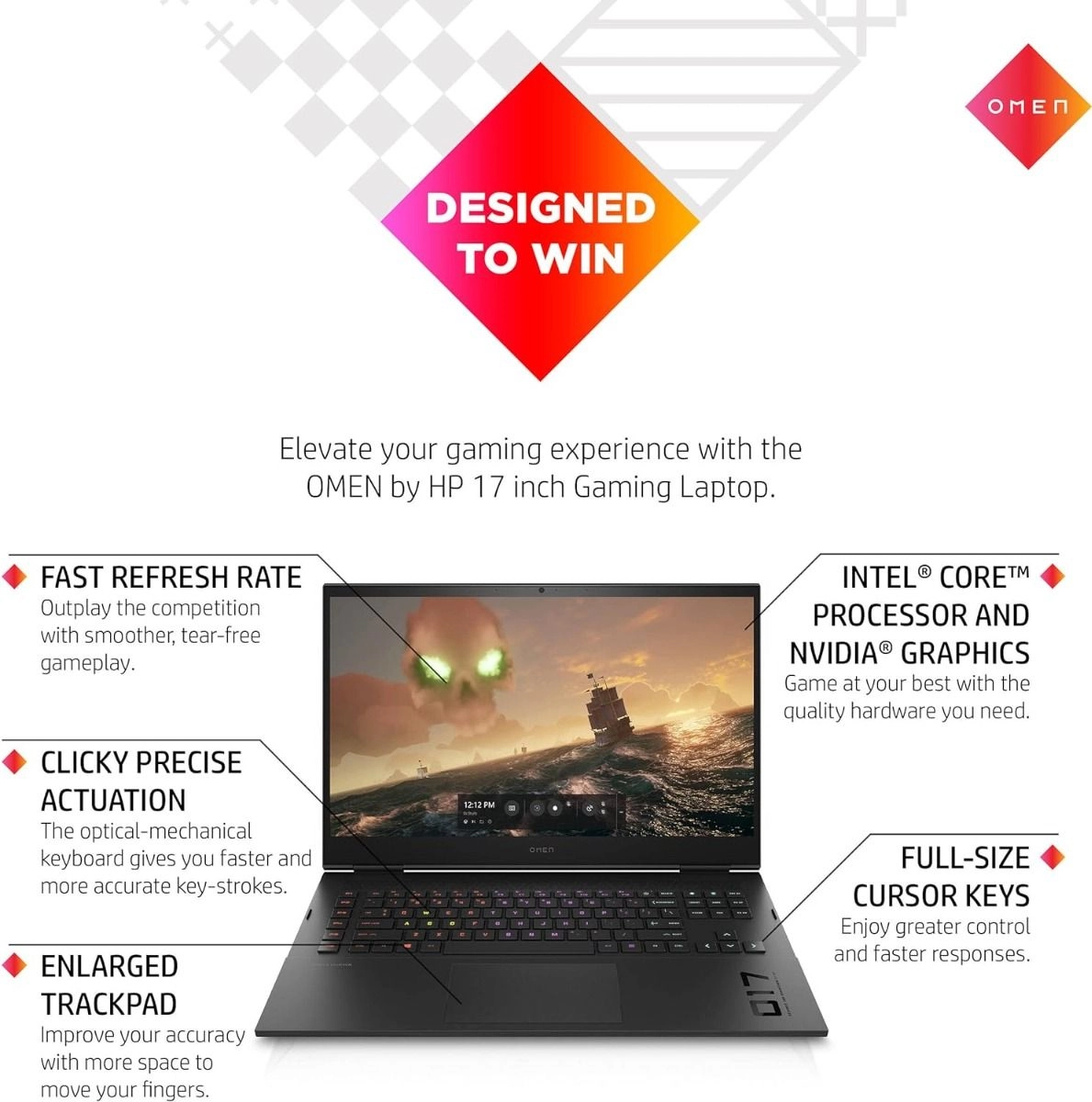 HP OMEN 17 | 7X7B7UA#ABL| RTX 4090 Gaming Notebook